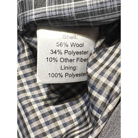 Joseph Abboud XL 44R Mens Blue Gray Herringbone Tweed Blazer Sport Coat Jacket - Picture 14 of 14